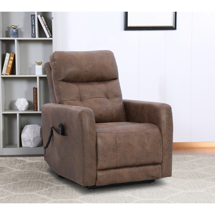 Aisha Brown Adjustable Headrest Triple Motor Mobility Aid Medical Lift Chair