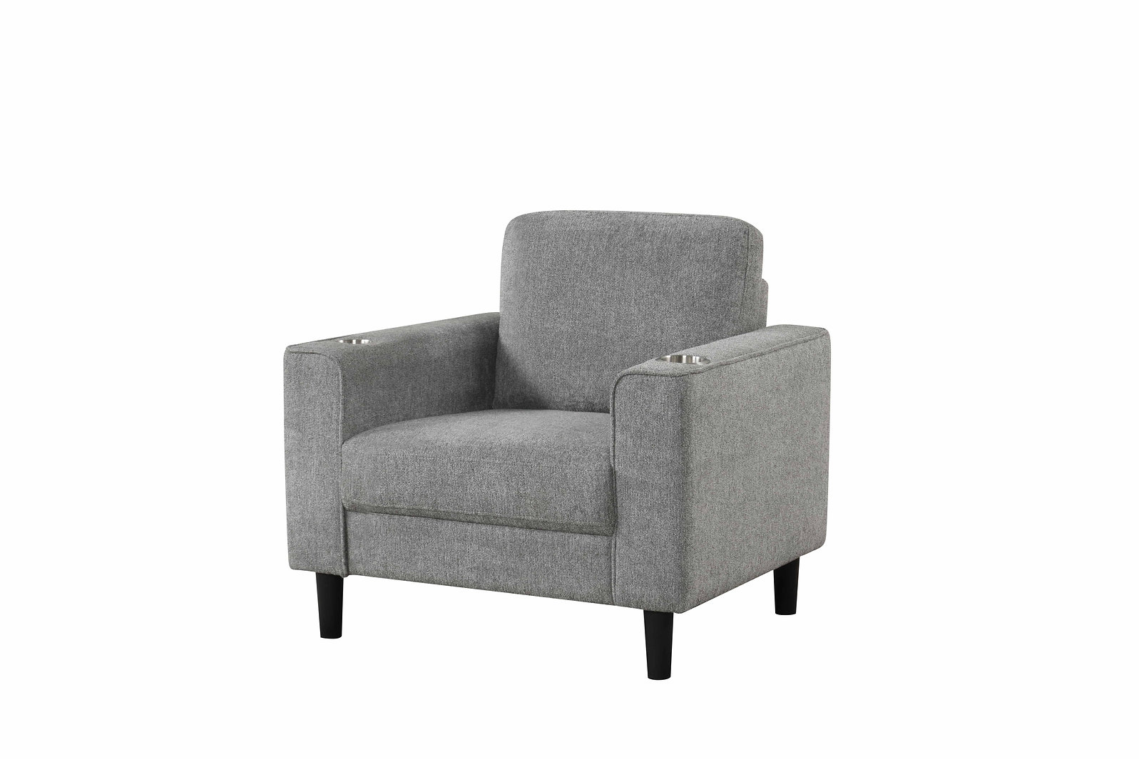 Kane Stationary Sofa Set in Grey Fabric