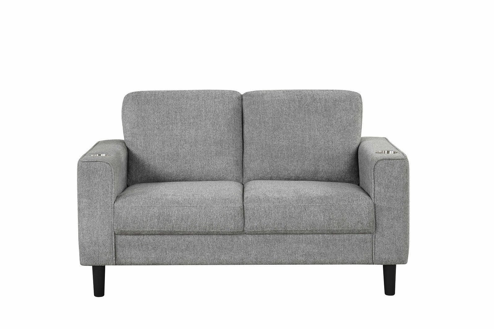 Kane Stationary Sofa Set in Grey Fabric