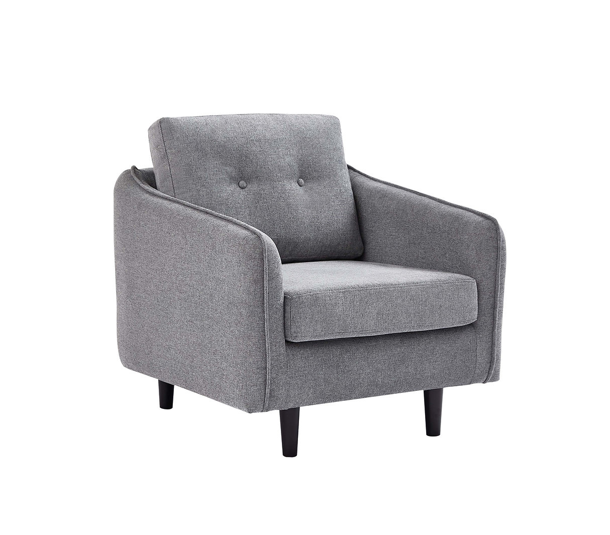 Donnelly Stationary Sofa Set in Grey fabric