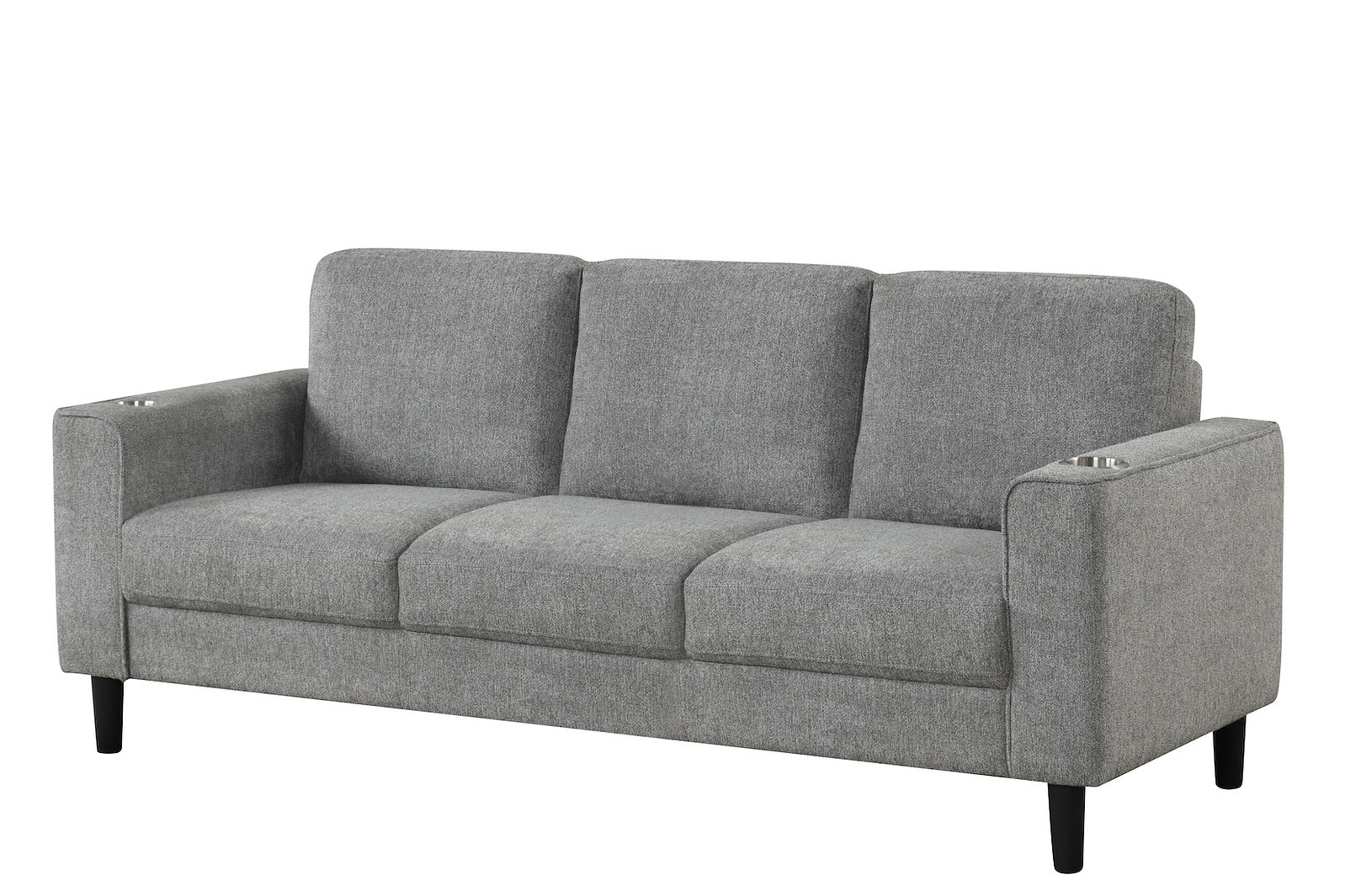 Kane Stationary Sofa Set in Grey Fabric
