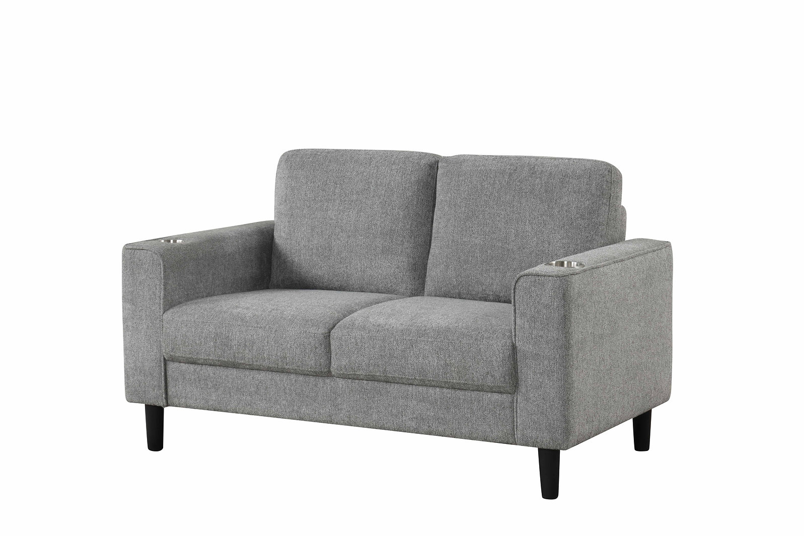 Kane Stationary Sofa Set in Grey Fabric