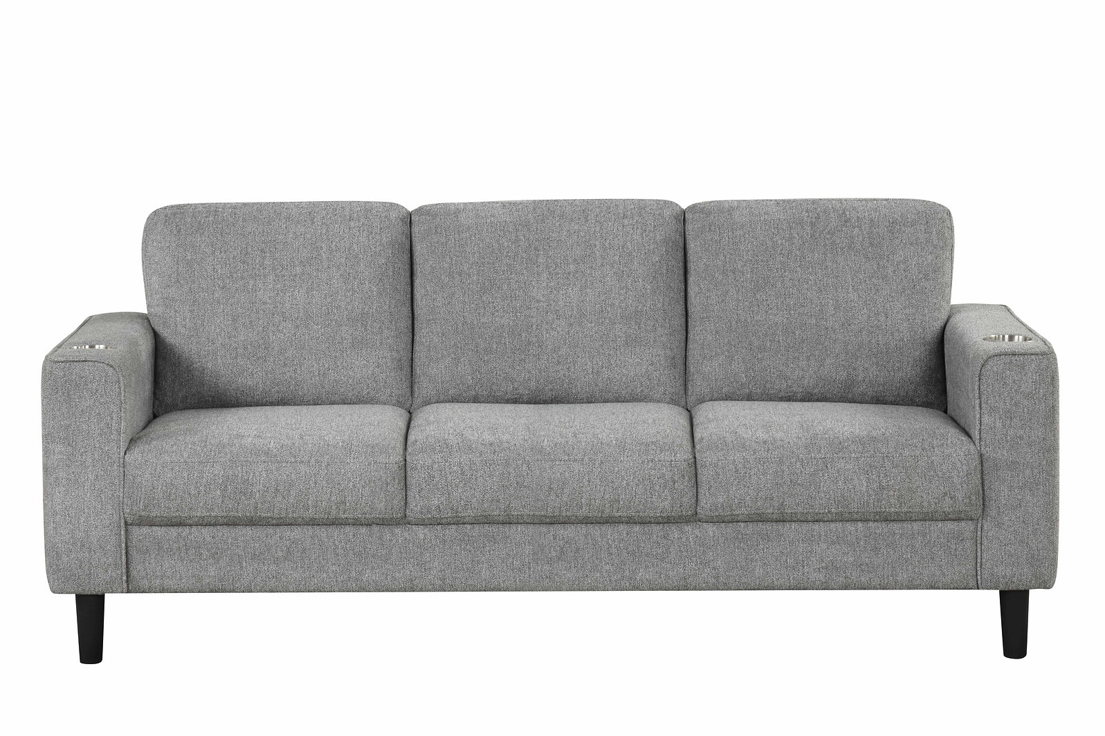 Kane Stationary Sofa Set in Grey Fabric
