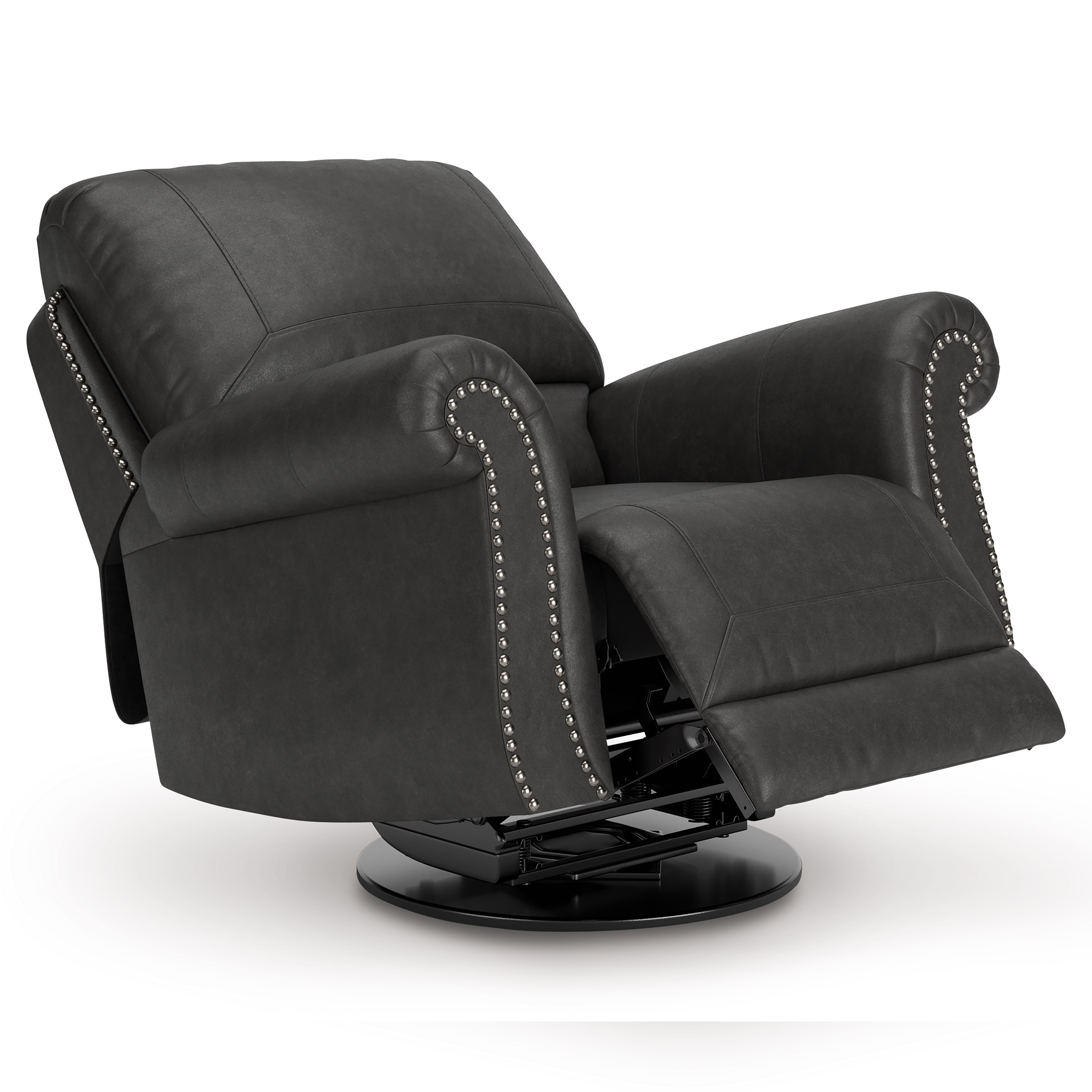 Chasemore Swivel Glider Recliner In Granite By Ashley Furniture