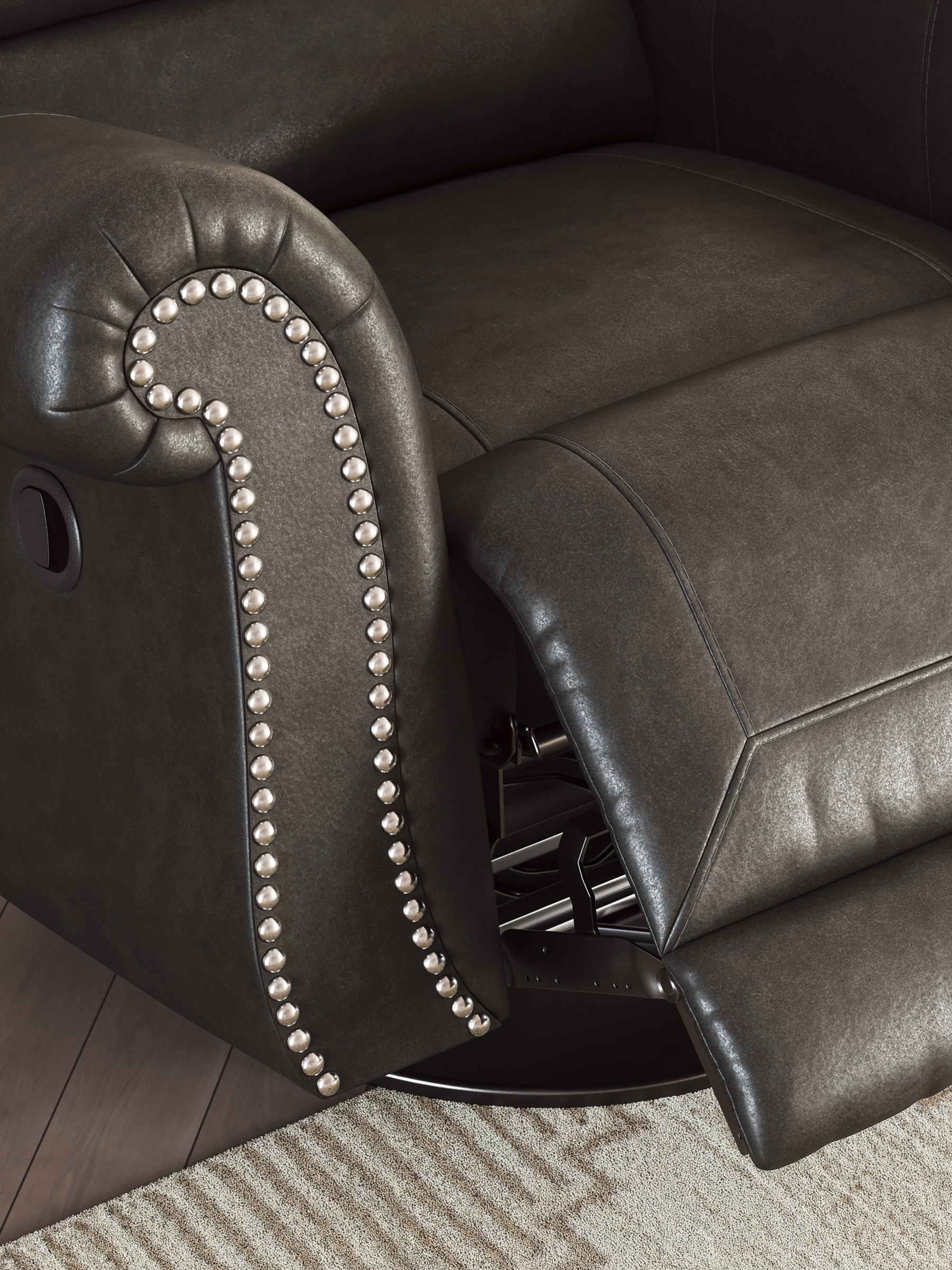 Chasemore Swivel Glider Recliner In Granite By Ashley Furniture