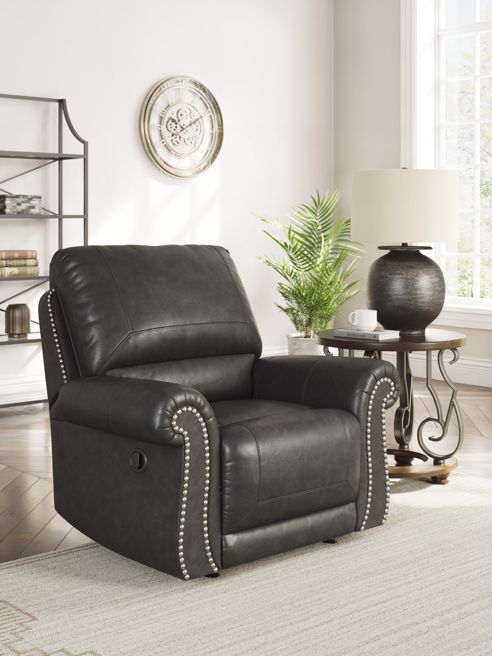 Chasemore Swivel Glider Recliner In Granite By Ashley Furniture