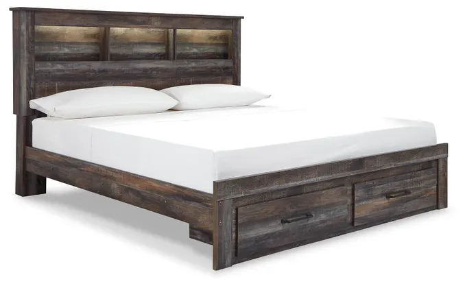 Drystan King Bookcase Bed with 2 Storage Drawers By Ashley Furniture