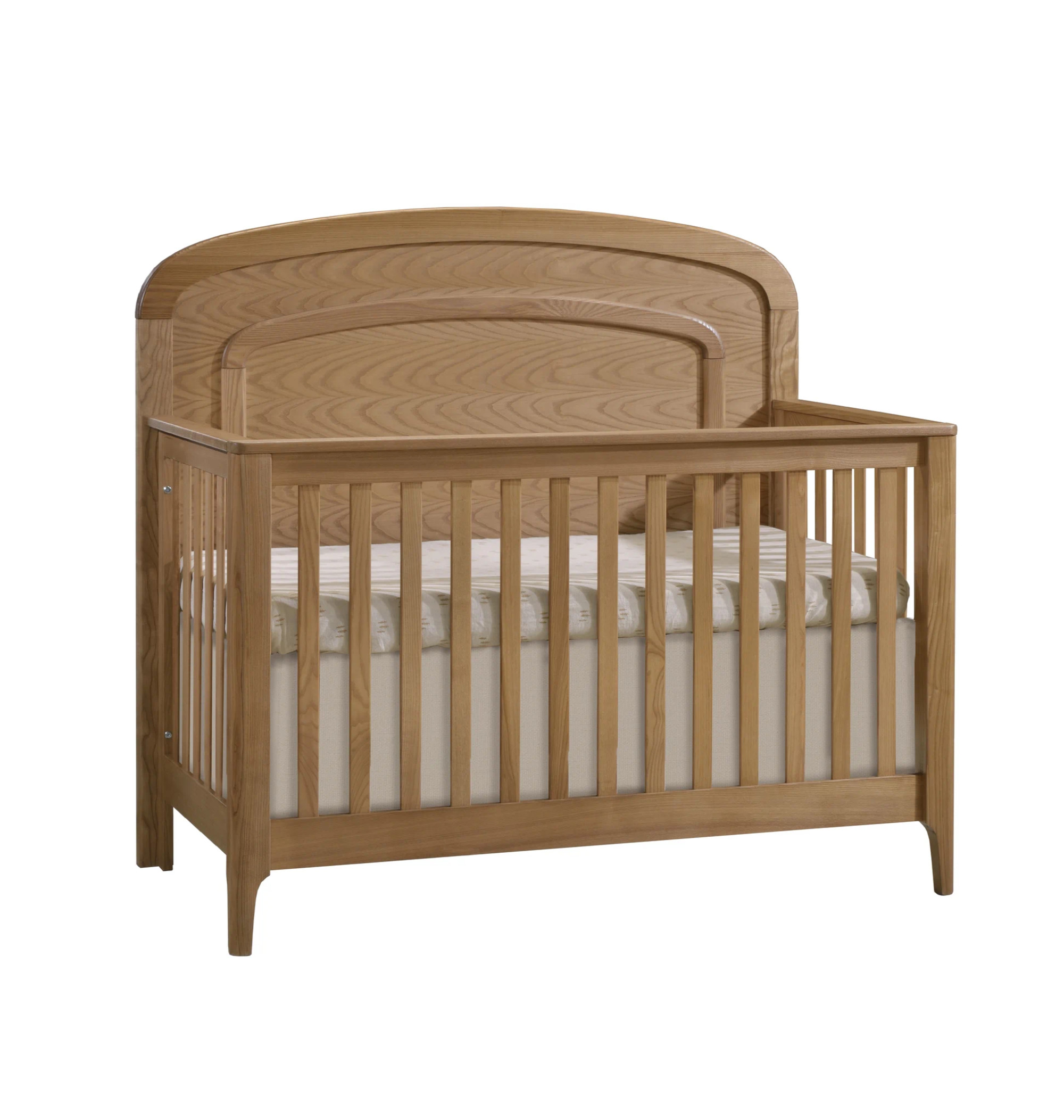 PALO-NATURAL-WHEAT-CRIB-b Natart Palo - Palo Conv. Crib with arched molding
