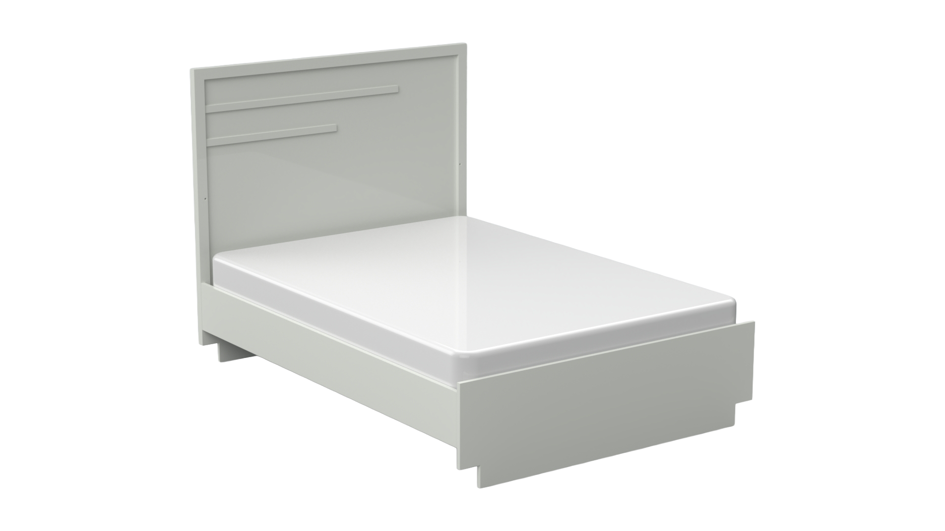 Natart Como – Como Double bed 54″ with panel (low profile footboard)