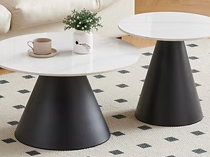 IF 2200 - 2Pc Coffee Table Set (Snowy White Stone Top)