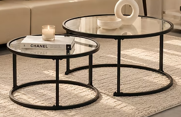 IF 2611 IF 2611 - 2Pc Coffee Table Set (Black)
