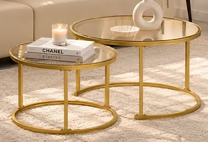 IF 2612 - 2Pc Coffee Table Set (Gold)