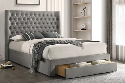 ifdc-if-5761-grey IF 5761 (Grey) - 54" Double Lift Bed