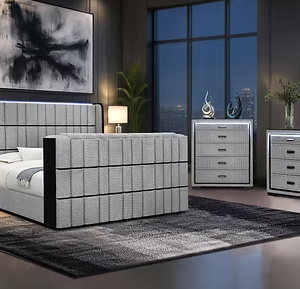 Isabella-Grey Bedroom Set - 60" Queen