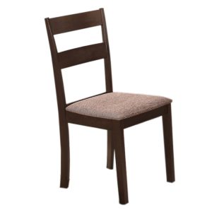 Wynn III Chairs Black Leather Match Cushion Seats with Espresso Legs Set of 2 $1