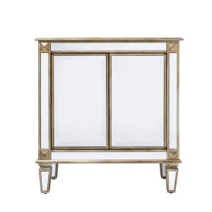 Berrigan 30" Wide Champagne Gold Side Table/End Table/Server/Chest /Cupboard