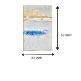 "Golden Mountains" Framed Canvas Hand Painted Artwork