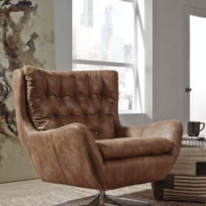 Velburg Accent Distressed Leather Chair By Ashley Signature