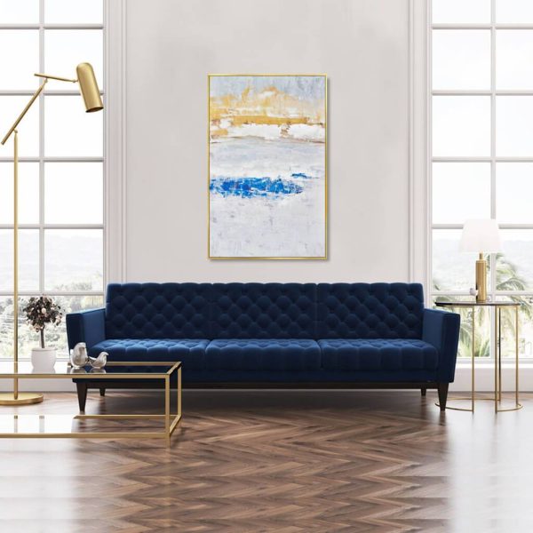 "Golden Mountains" Framed Canvas Hand Painted Artwork