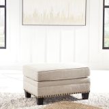Claredon Ottoman in Linen by Ashley Sgnature