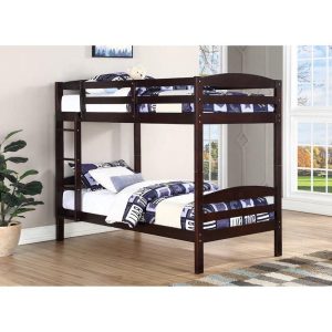 Lori Twin over Twin Wood Bunk Beds in Espresso