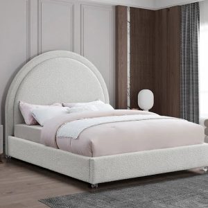 Milo Boucle Fabric Upholstered High Arch Queen Beds