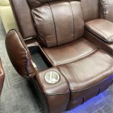 David Grey Power Recliner, LED Ambient Lighting USB Charing Ports, Living Room S