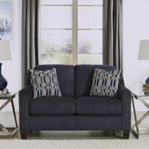 Creeal Heights Loveseat in Midnight Blue Ink by Ashley Signature