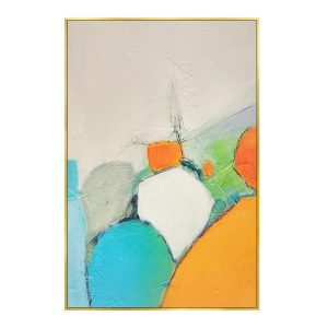 "Rocks" Framed Canvas Painting Print Artwork