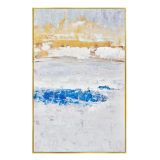 "Golden Mountains" Framed Canvas Hand Painted Artwork