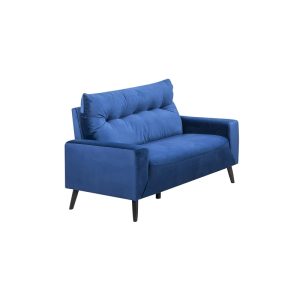 Veronica 3 Piece Plush Navy Sofa Set