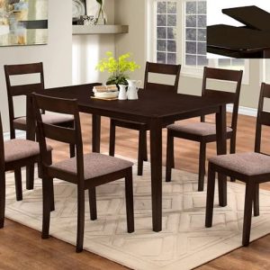 Wynn III Chairs Black Leather Match Cushion Seats with Espresso Legs Set of 2 $1