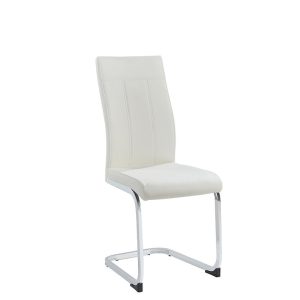 Jackie and Maria 7 Piece White Marble Table and White Chairs