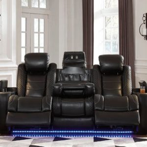 Party Time Power Reclining Sofa in Midnight by Ashley Signature