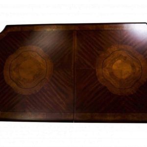 Daisy Walnut Wood 7 Piece Pedestal Dining Room Set and 6 King Louis Style Chairs