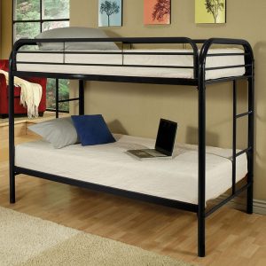 Maisy Single/Single Black Metal Bunk Bed