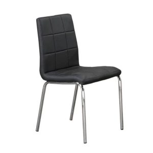 Set of 4 Reba Black Modern Chromed Chairs $109.99 EACH