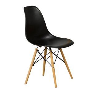 Ice 5 Piece Eiffel Table and Chairs Set Black