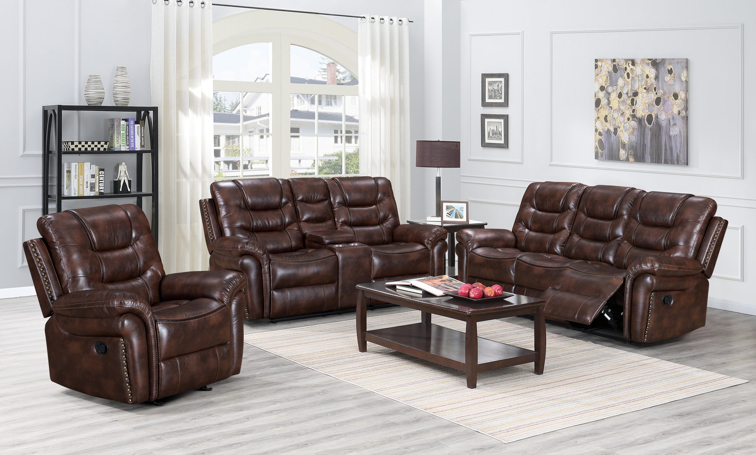 Cognac Brown Sofa Set Cognac Brown Sofa Set