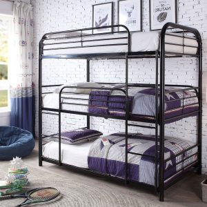 Ethan Triple Tier Black Bunk Bed