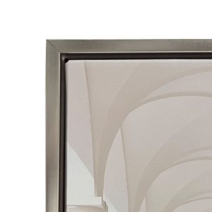 "White Perspective" Framed Canvas Painting Print Artwork 35" x  23"