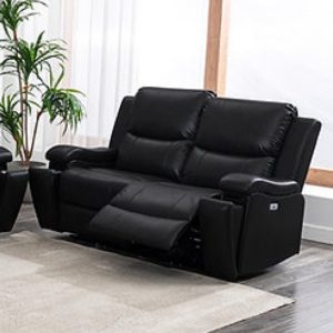 Erik Power Loveseat Recliner Soft Grey Fabic