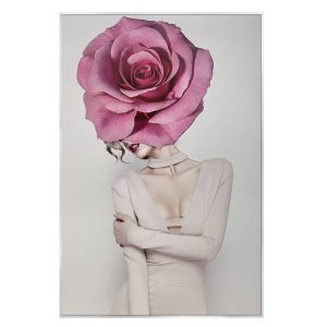 ”Rosy“ Framed Canvas Painting Print Artwork