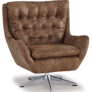 Velburg Accent Distressed Leather Chair By Ashley Signature
