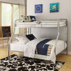 Iva Single Over Double Grey Metal Bunk Bed