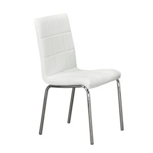 Set of 4 Reba White Modern Chromed Chairs $109.99 per item