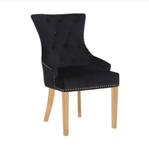 Seana Black Velvet Gold Metal Chair Set of 2 $239.99 Each