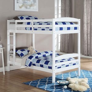 Lori Twin over Twin Wood Bunk Beds in White
