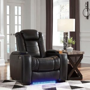 Party Time Power Recliner in Midnight by Ashley Signature