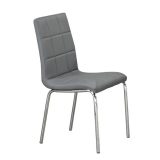 Reba and Maria 5 Piece Dinette Set Grey Chair and White Marble Table